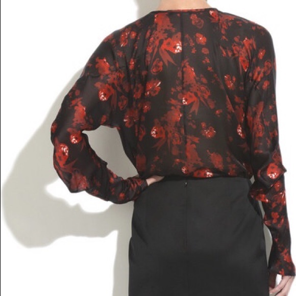 Alexander McQueen Fall 2009 Silk Floral Blouse EUC - Picture 4 of 8